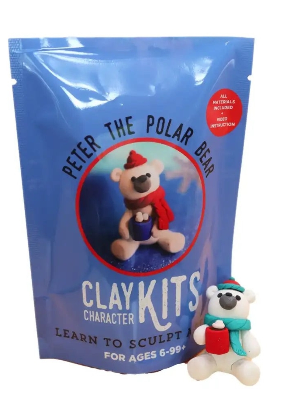 Peter the Polar Bear Clay Kits Character – Kids Sculpting Ages 3-99+